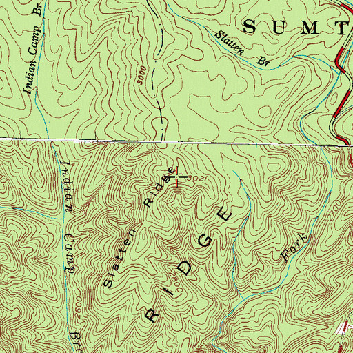 Topographic Map of Slatten Ridge, SC