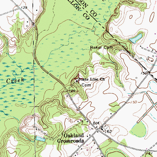 Topographic Map of State Line Church, SC