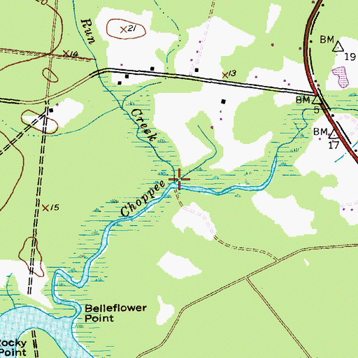 Topographic Map of Stony Run Creek, SC