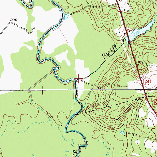Topographic Map of Swift Creek, SC