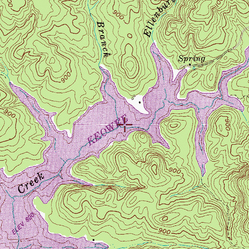 Topographic Map of Taylor Branch, SC