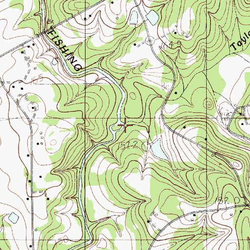 Topographic Map of Taylor Creek, SC