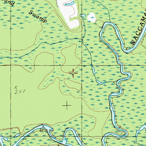 Topographic Map of The Wild Horse, SC
