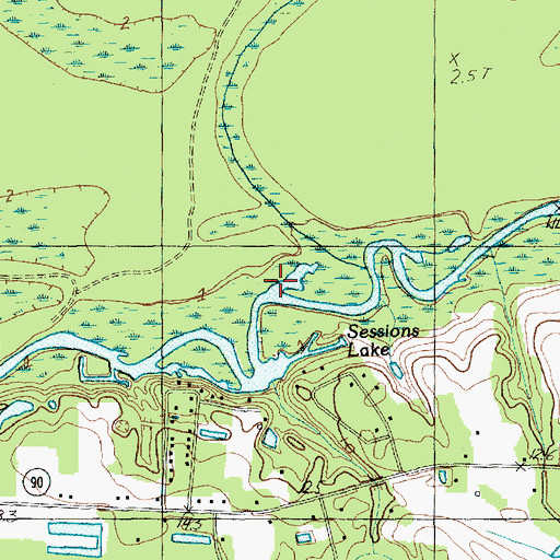 Topographic Map of Timberdock Lodge, SC