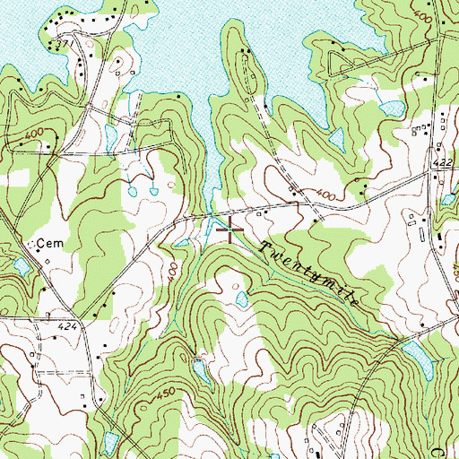 Topographic Map of Twentymile Creek, SC