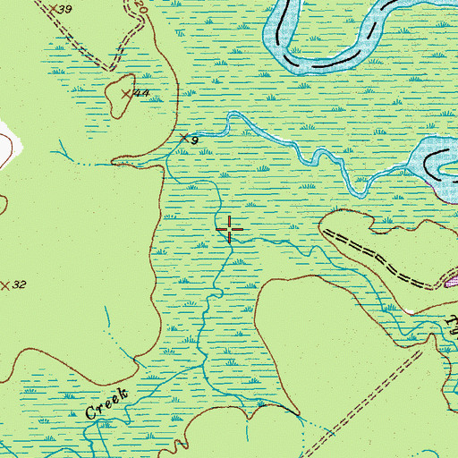 Topographic Map of Tyler Creek, SC