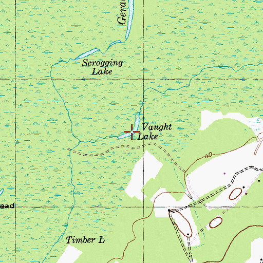 Topographic Map of Vaught Lake, SC