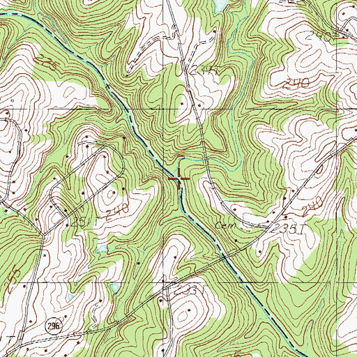 Topographic Map of Vines Creek, SC