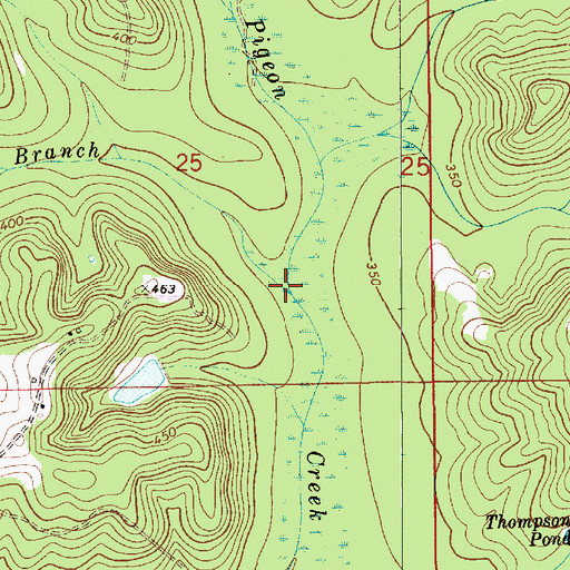 Topographic Map of Mill Branch, AL