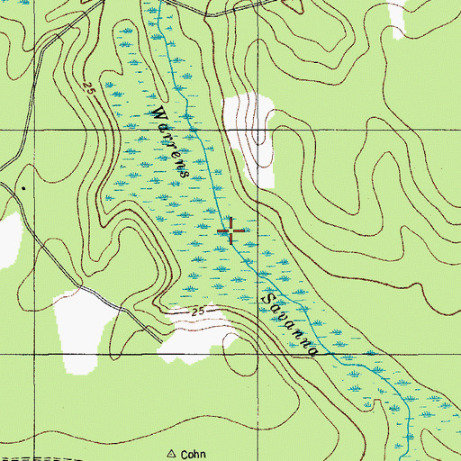 Topographic Map of Warrens Savanna, SC