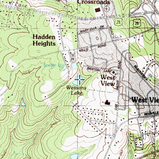Topographic Map of Wessons Lake, SC