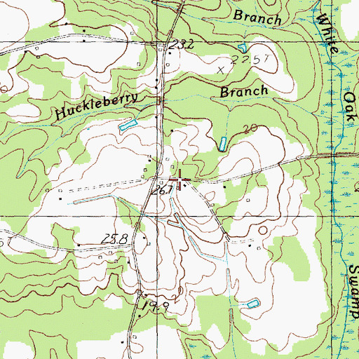 Topographic Map of White Oak School, SC