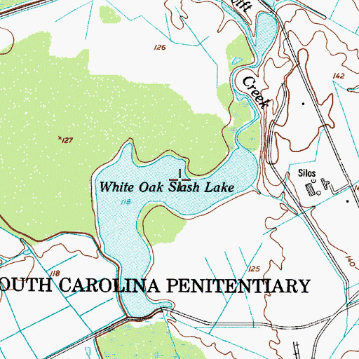 Topographic Map of White Oak Slash Lake, SC