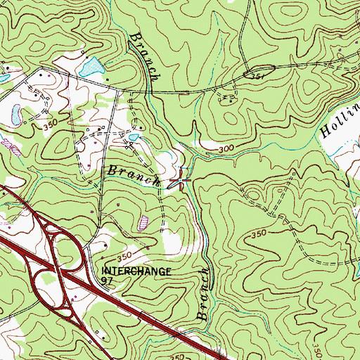 Topographic Map of Wildhorse Branch, SC