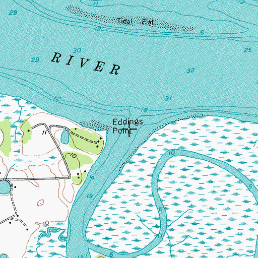 Topographic Map of Edding Creek, SC