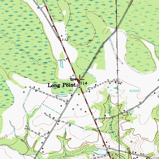 Topographic Map of Long Point, SC