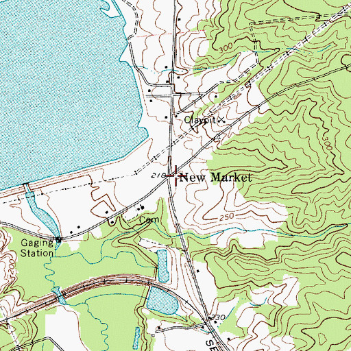 Topographic Map of New Market, SC