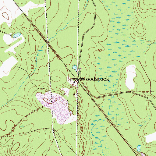 Topographic Map of Woodstock, SC