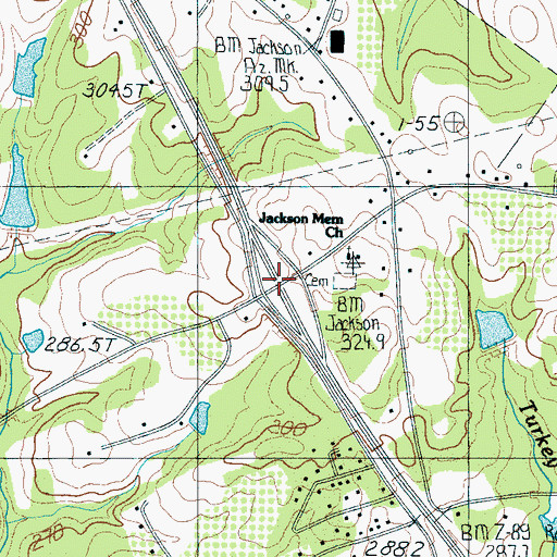 Topographic Map of Interchange 5, SC