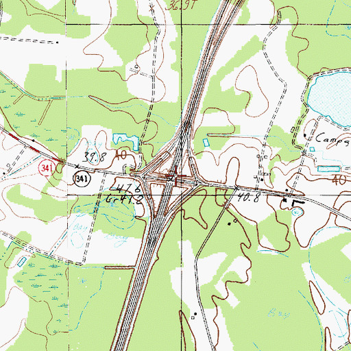 Topographic Map of Interchange 146, SC