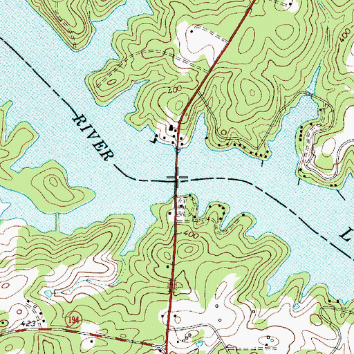 Topographic Map of Blacks Bridge, SC