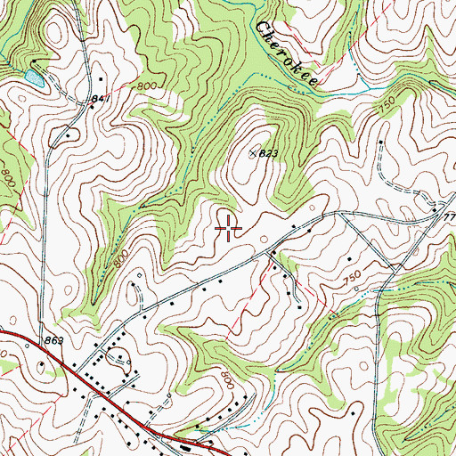 Topographic Map of Northgate, SC