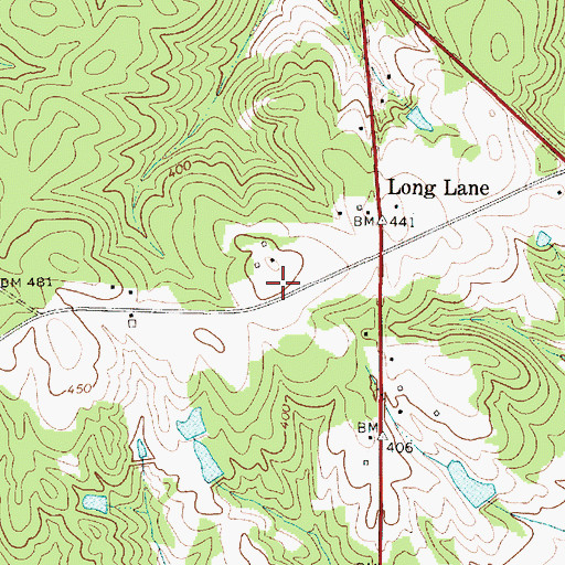 Topographic Map of Long Lane School (historical), SC