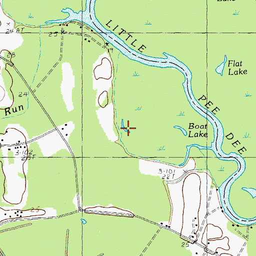 Topographic Map of Boat Lake, SC