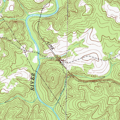 Topographic Map of Rocky River (historical), SC