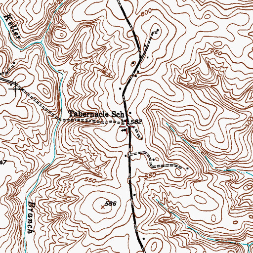 Topographic Map of Tabernacle Church, SC