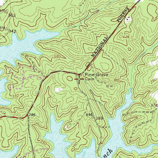 Topographic Map of Pine Grove School (historical), SC
