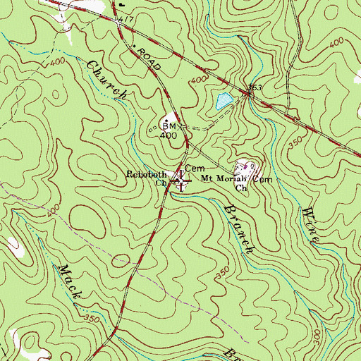 Topographic Map of Rohoboth Cemetery, SC