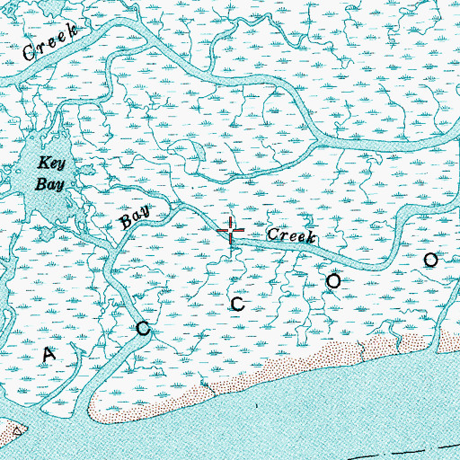 Topographic Map of Bay Creek, SC