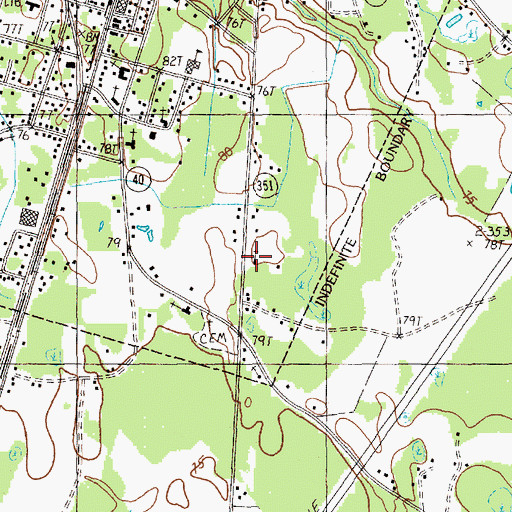 Topographic Map of Bryant Chapel, SC