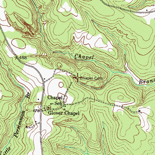 Topographic Map of Chapel Cemetery, SC