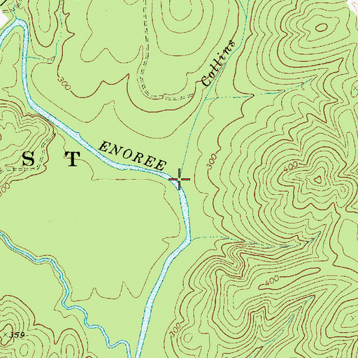 Topographic Map of Collins Branch, SC