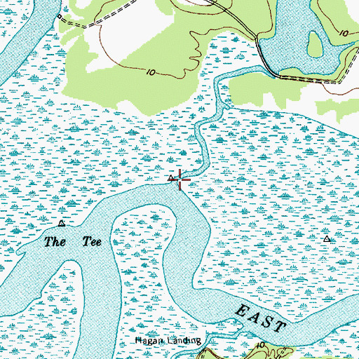 Topographic Map of Comingtee Creek, SC