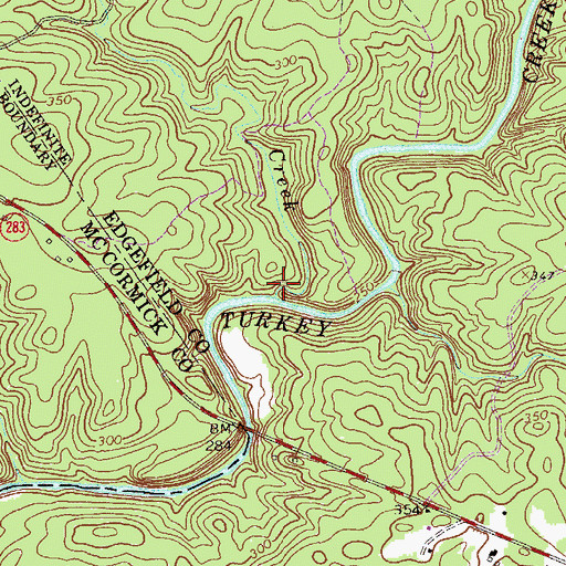 Topographic Map of Cyper Creek, SC