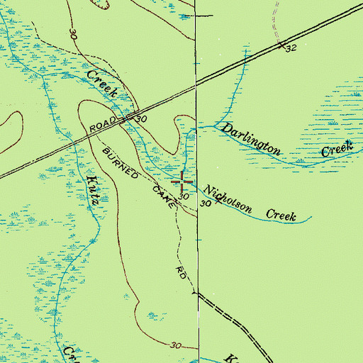 Topographic Map of Darlington Creek, SC