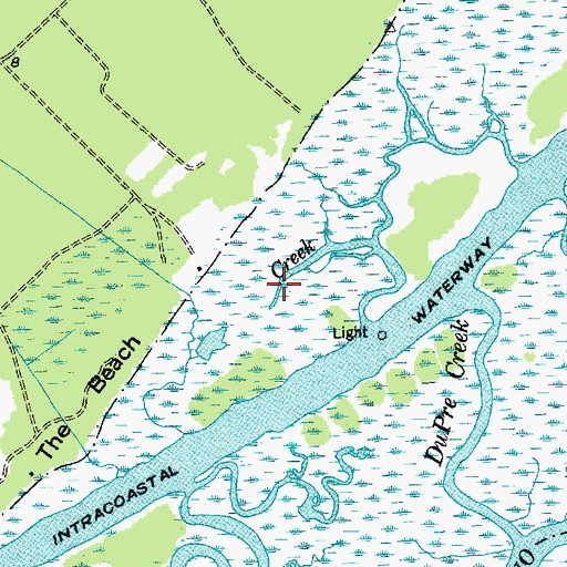 Topographic Map of DuPre Creek, SC
