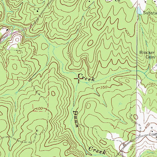 Topographic Map of Dunn Creek, SC