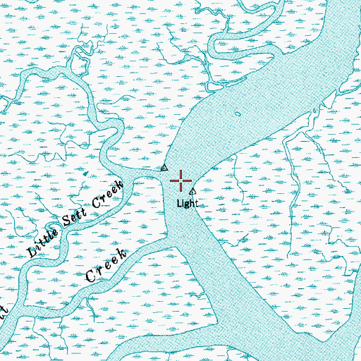 Topographic Map of Five Fathom Creek, SC