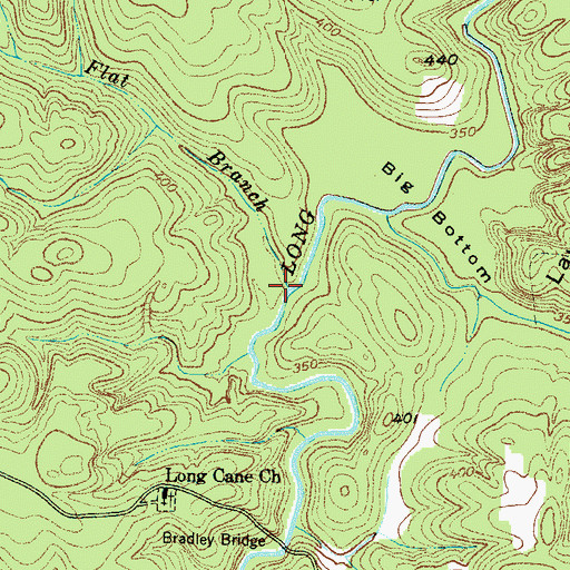 Topographic Map of Flat Branch, SC