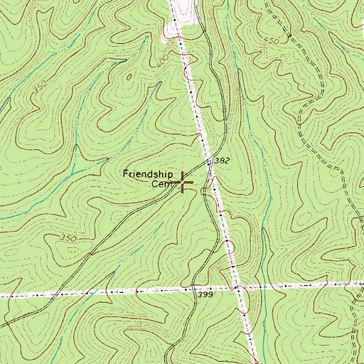 Topographic Map of Friendship Cemetery, SC