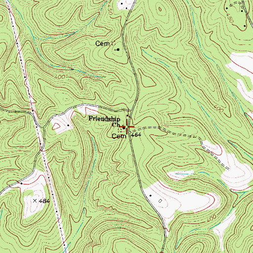 Topographic Map of Friendship Church, SC