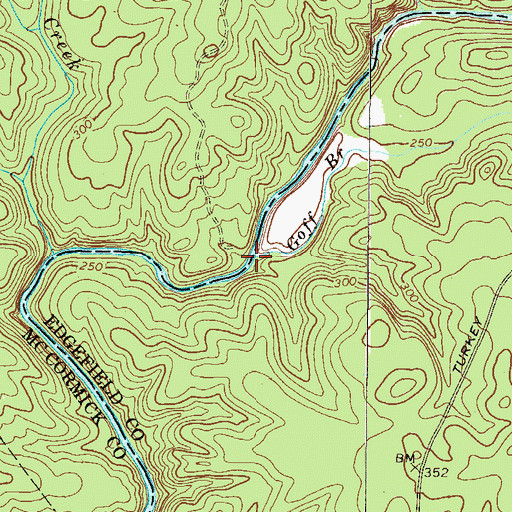 Topographic Map of Goff Branch, SC