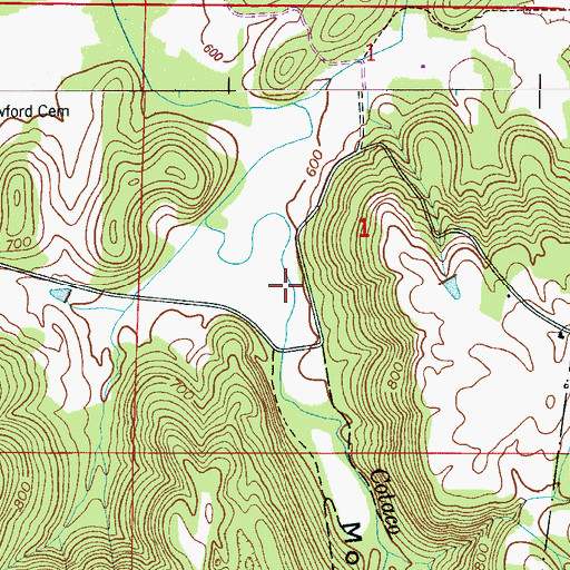 Topographic Map of Moon Hollow, AL