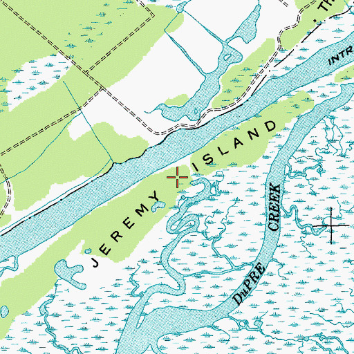 Topographic Map of Jeremy Island, SC
