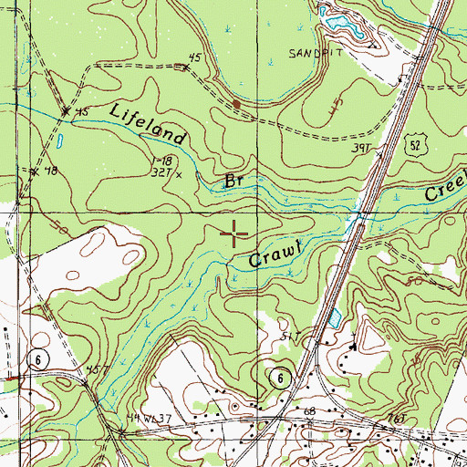 Topographic Map of Lifeland Branch, SC