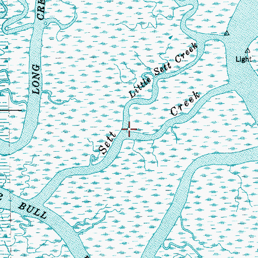 Topographic Map of Little Sett Creek, SC